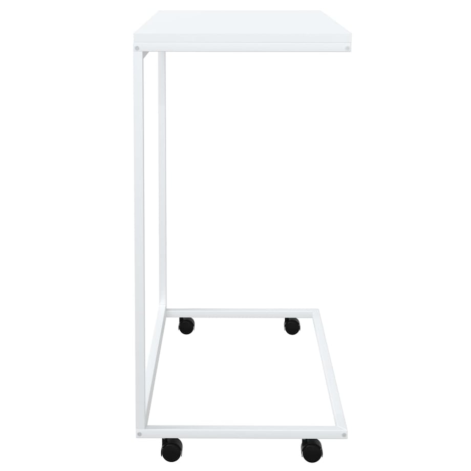 vidaXL Stolik boczny na kółkach, biały, 55x35x70 cm