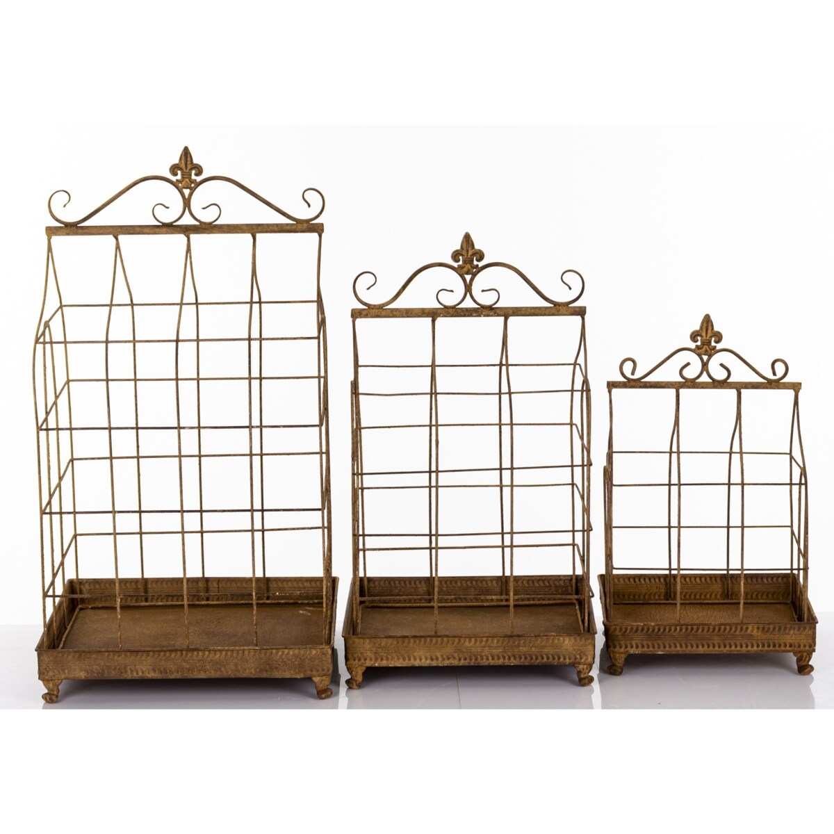 Klatki dekoracyjne metalowe 3 sztuki