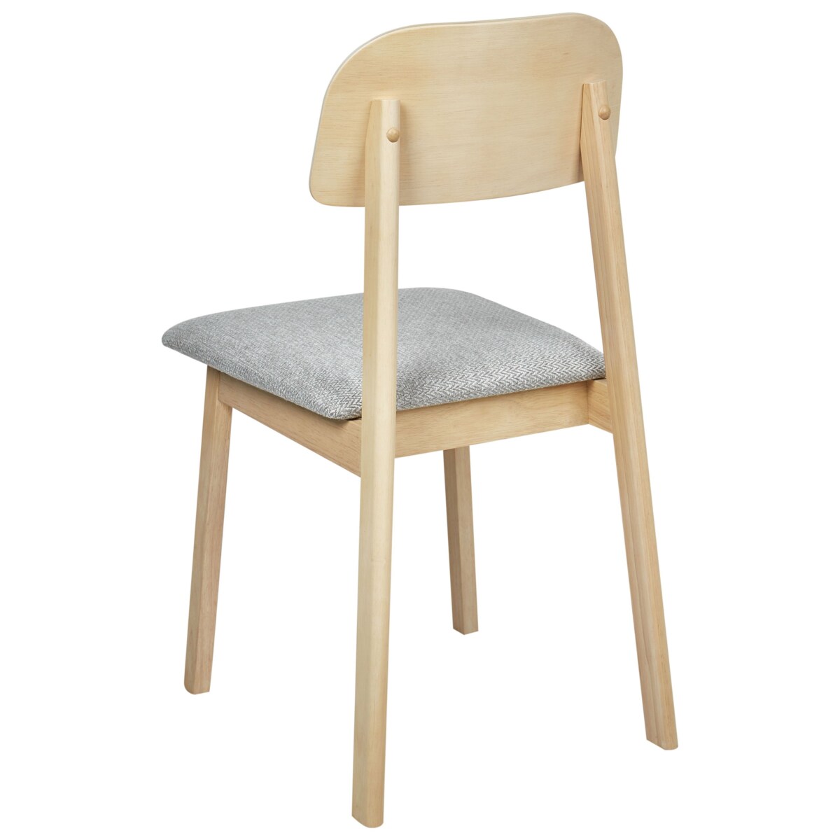 Zestaw 2 krzeseł do jadalni SCANDIA Drewno kauczukowe Jasnoszary