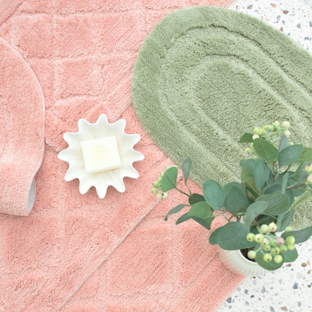 Zestaw 2szt Dywanik łazienkowy Soft 40x60 cm antyposlizgowy różowy