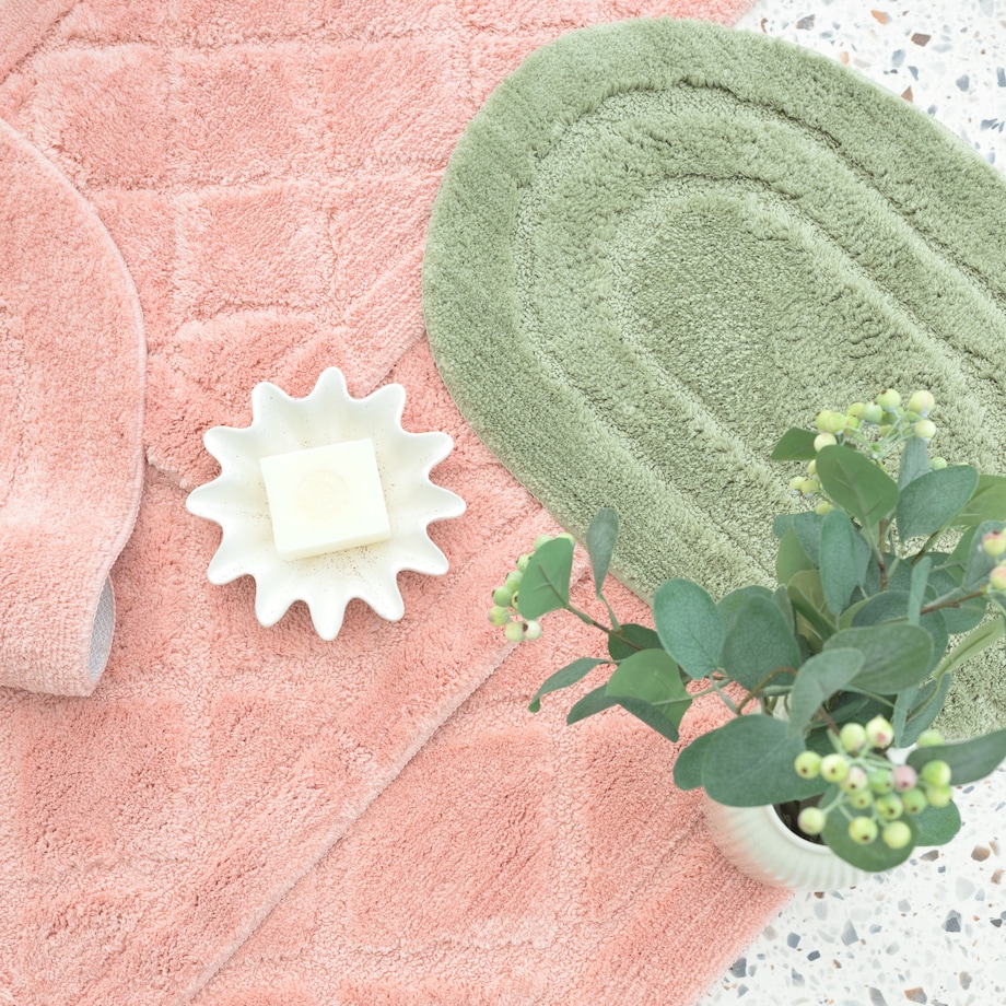 Zestaw 2szt Dywanik łazienkowy Soft 40x60 cm antyposlizgowy różowy