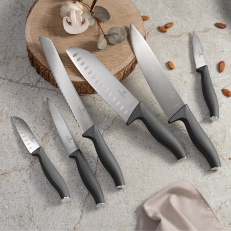 Zestaw 6 noży kuchennych BERLINGER HAUS Antracit