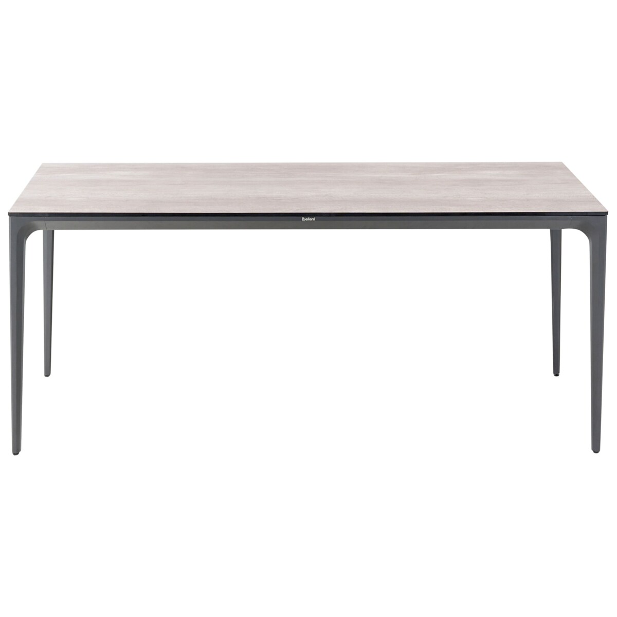 Stół ogrodowy SOVARETO 180 cm 90 cm Imitacja drewna Jasnoszary