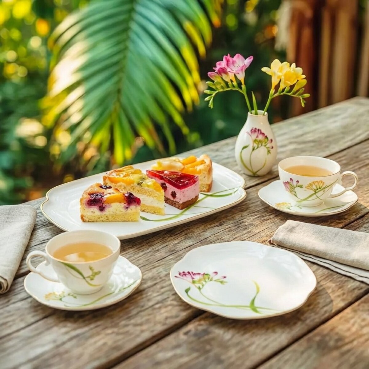 VILLA ITALIA Talerzyk deserowy porcelanowy 16,5 x 16,5 cm AROMA di FRESIA