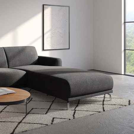 Sofa narożna Puzo - ciemnoszara