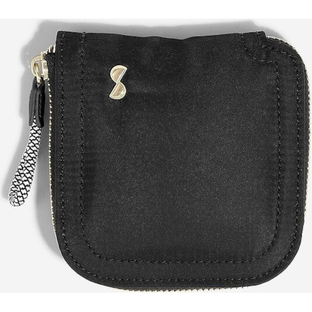 Pudełko podróżne na biżuterię z miejscem na pierścionki Stackers małe beżowoszare nylonowe