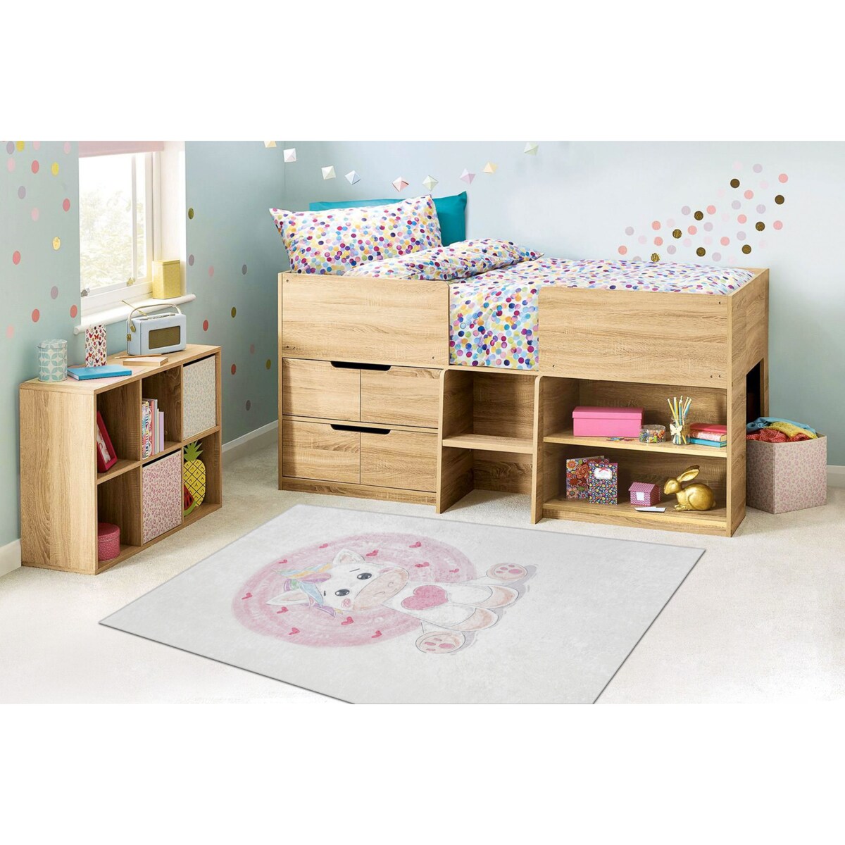 Dywan do prania BAMBINO 1128 Jednorożec, dla 160x220 cm