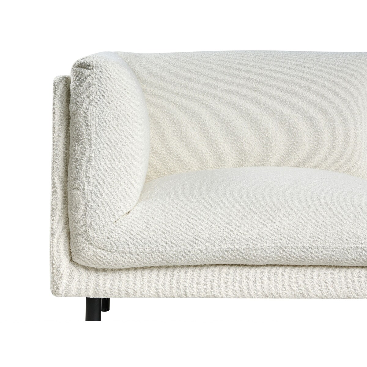 Sofa VORGOD Boucle Złamana biel dla 2 osób