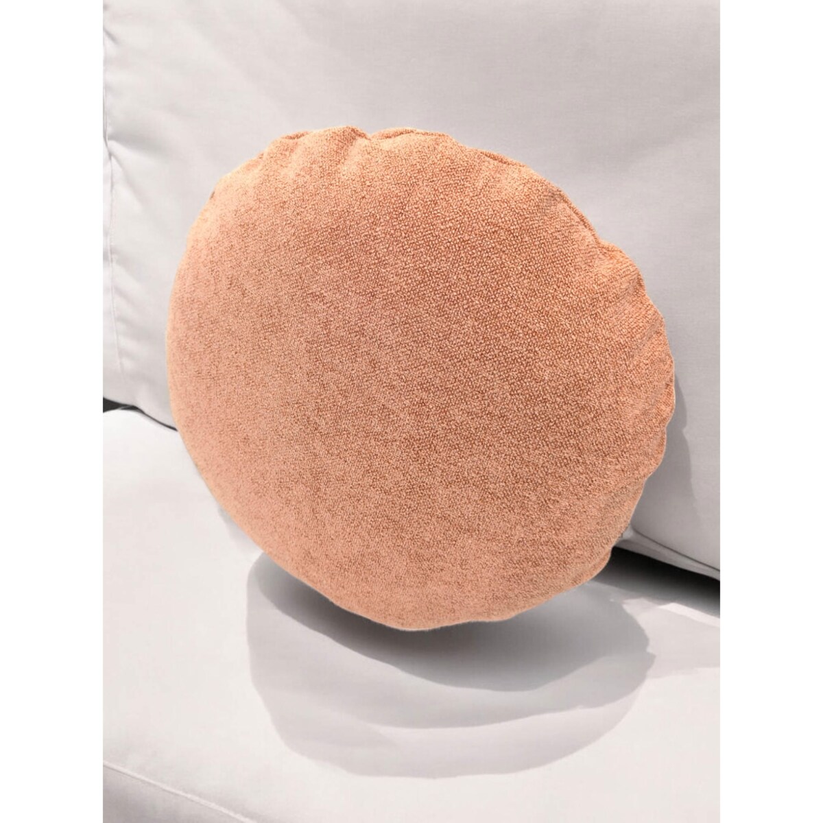 Okrągła łososiowa poduszka dekoracyjna 45 cm Ronda
