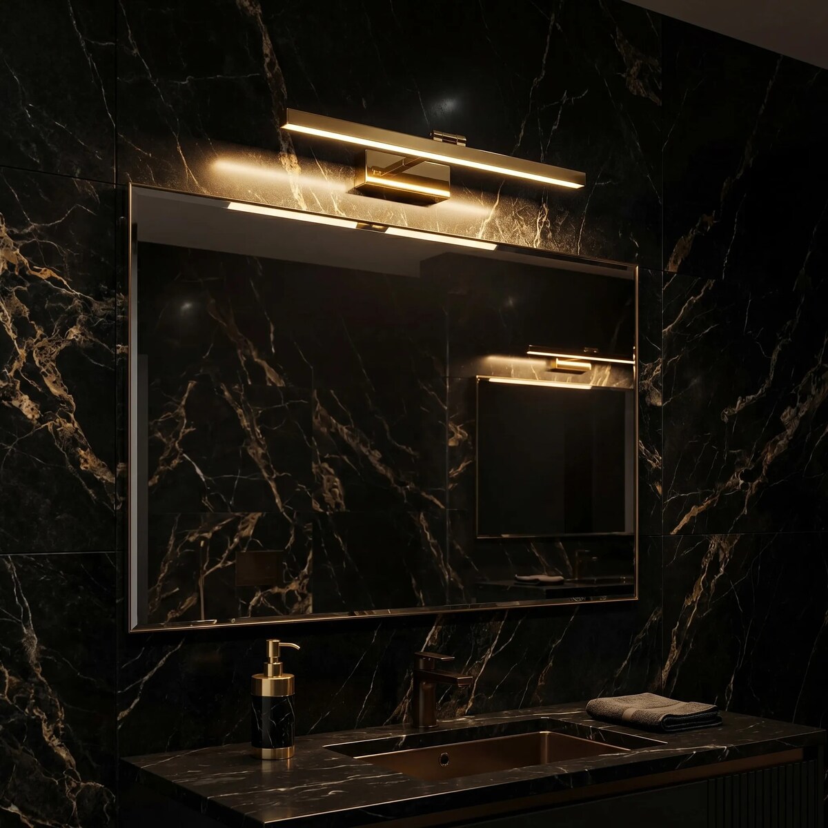 Kinkiet App1864-1W 60Cm Led Złoty, Aluminium, Tworzywo Sztuczne
