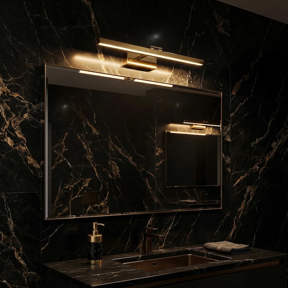 Kinkiet App1864-1W 60Cm Led Złoty, Aluminium, Tworzywo Sztuczne