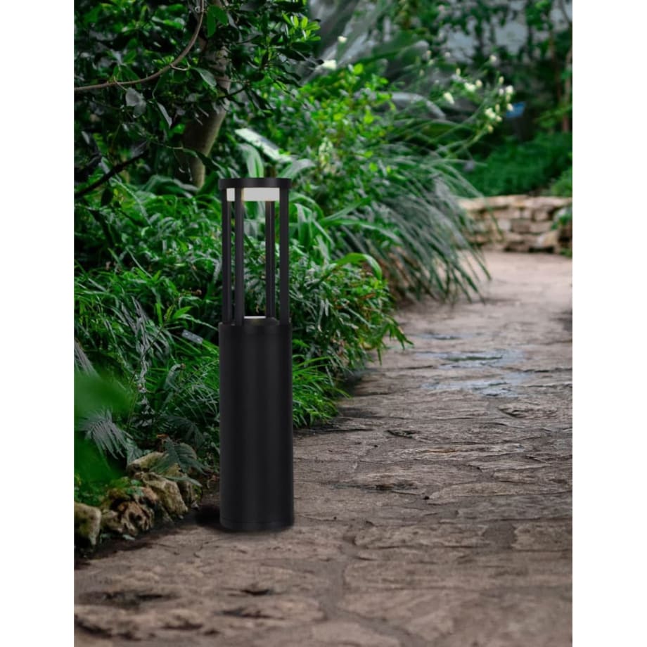 Zewnętrzna LAMPA stojąca K-8138 Kaja metalowa OPRAWA outdoor LED 9W 4000K ogrodowa IP54 czarna, KAJA Lighting