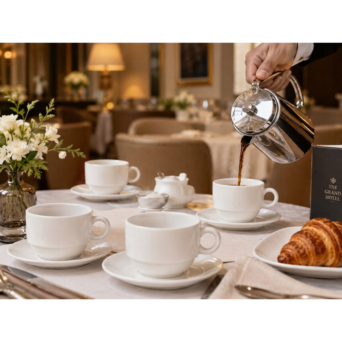 Filiżanka sztaplowana śniadaniowa do domu kawiarni hotelu 6x 270 ml tazza