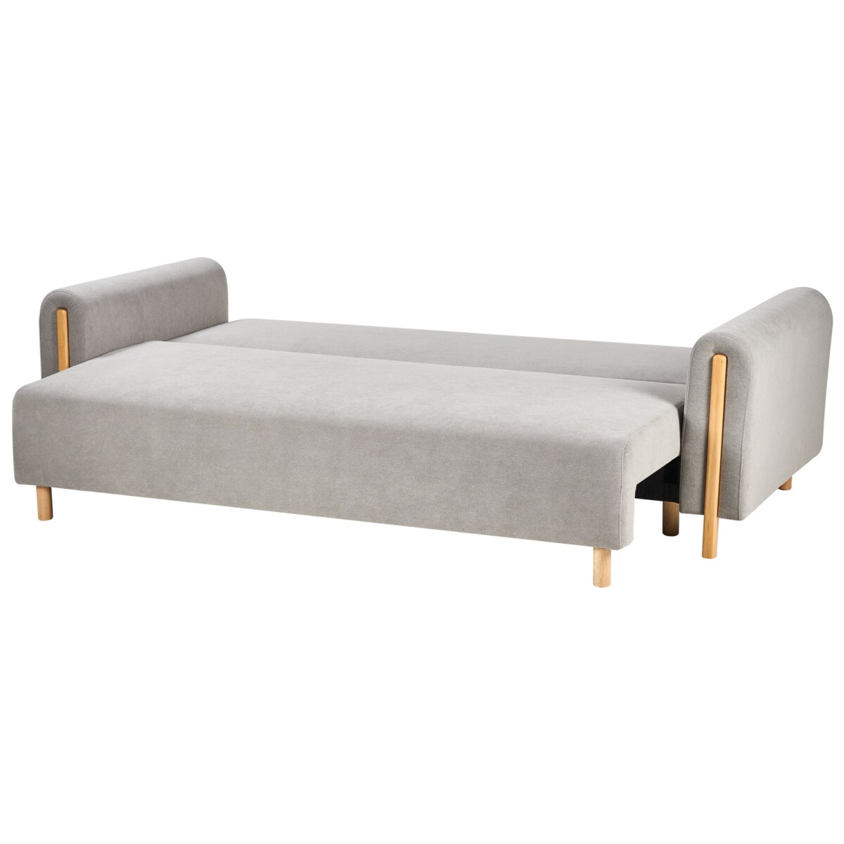 Sofa rozkładana dla 3 osób KVAM Szary ze schowkiem