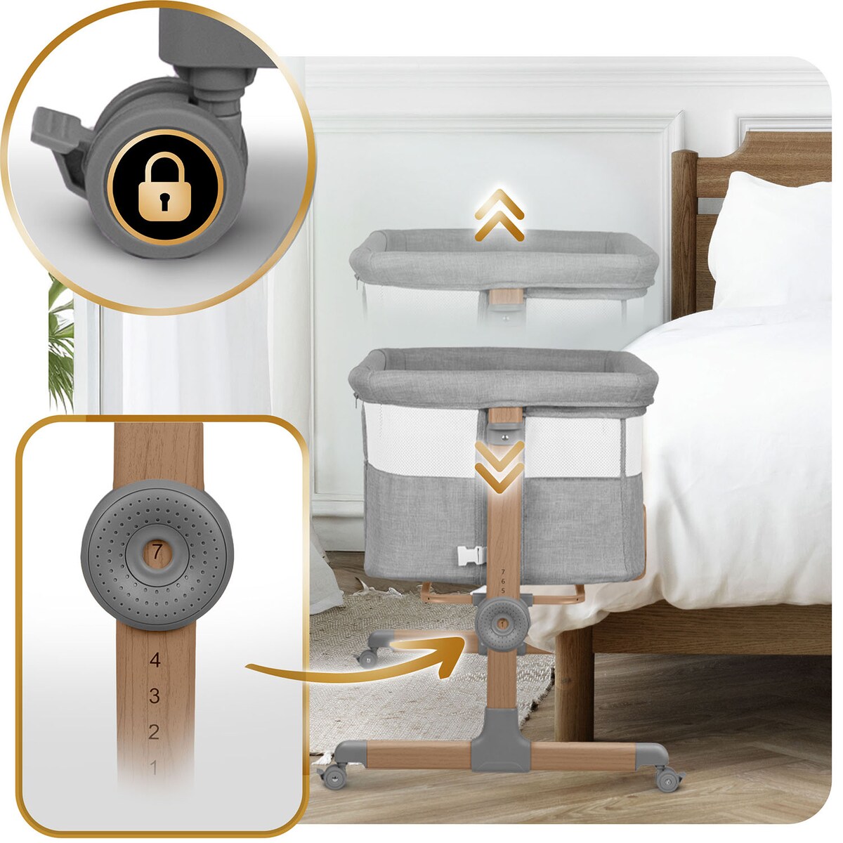 Łóżeczko dziecięce niemowlęce dostawka Nukido składane 0-5m