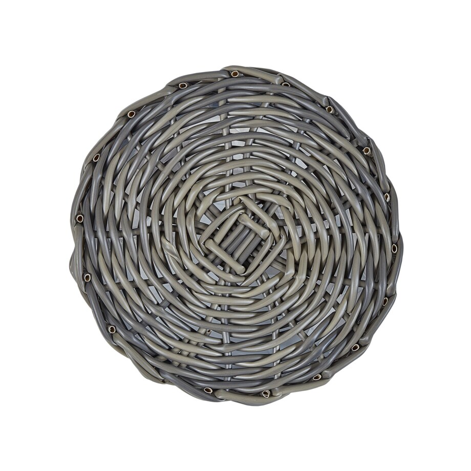 Zestaw 3 koszy na kwiaty NIKITI 29/35/40 cm Beżowoszary Technorattan