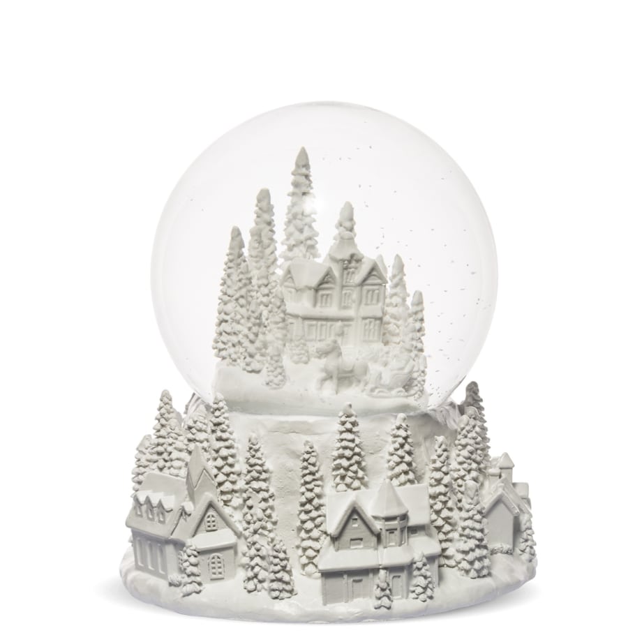 Szklana kula śnieżna z pozytywką 17x15x15 cm GLASBAL