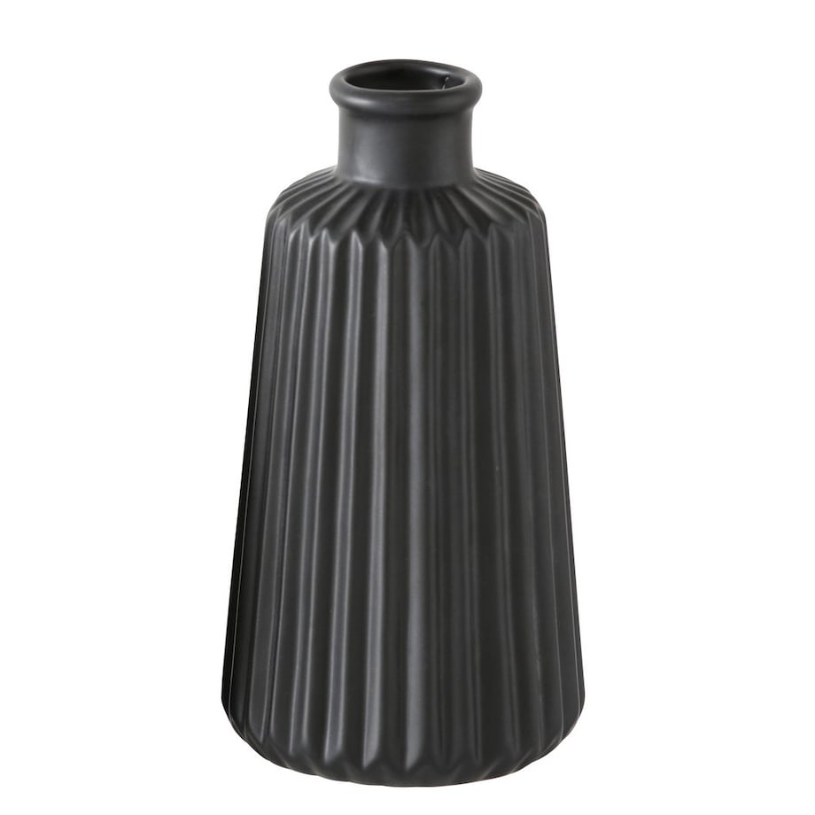 Dekoracyjny wazon ceramiczny w prążki ESKO