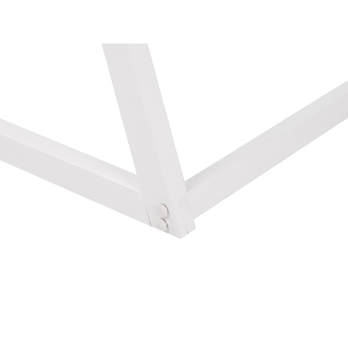 Łóżko dziecięce domek drewniane 90 x 200 cm białe SAURAT