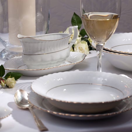 Serwis obiadowy dla 12 osób 44 el. Iwona Złota Linia B014