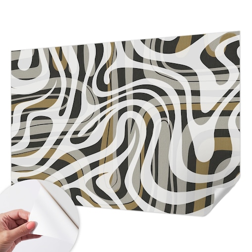 Fototapeta samoprzylepna 208x146 cm - Abstrakcyjne linie, tapeta ścienna biała