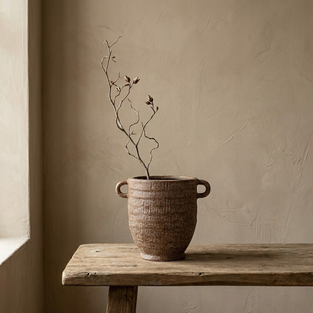 DONICZKA CERAMICZNA NA BALKON TARAS BONSAI KWIATY BRĄZOWA LOFT OSŁONKA
