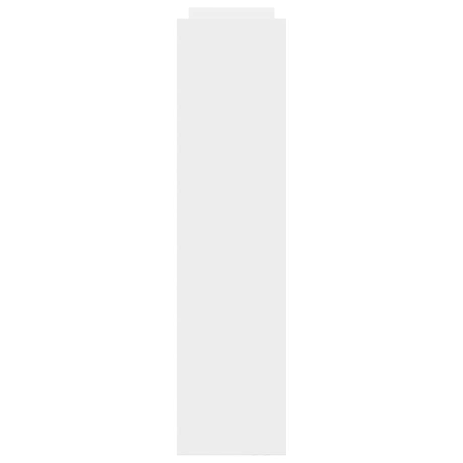 vidaXL Wąski wózek magazynowy 4-poziomowy, biały, z drewna konstrukcyjnego