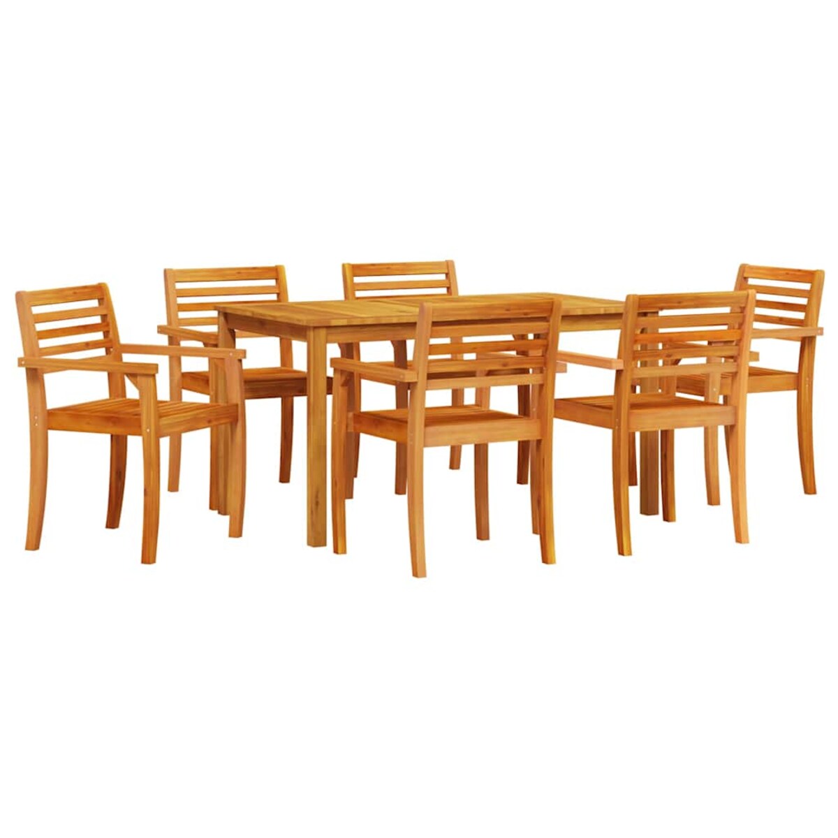 vidaXL Zestaw do jadalni w ogrodzie 7 pcs Brązowy lite drewno akacjowe