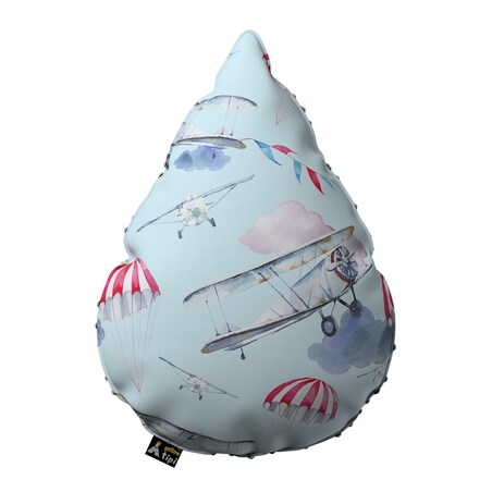 Poduszka Sweet Drop z minky, niebiesko-różowy, 55x15x35cm, Magic Collection