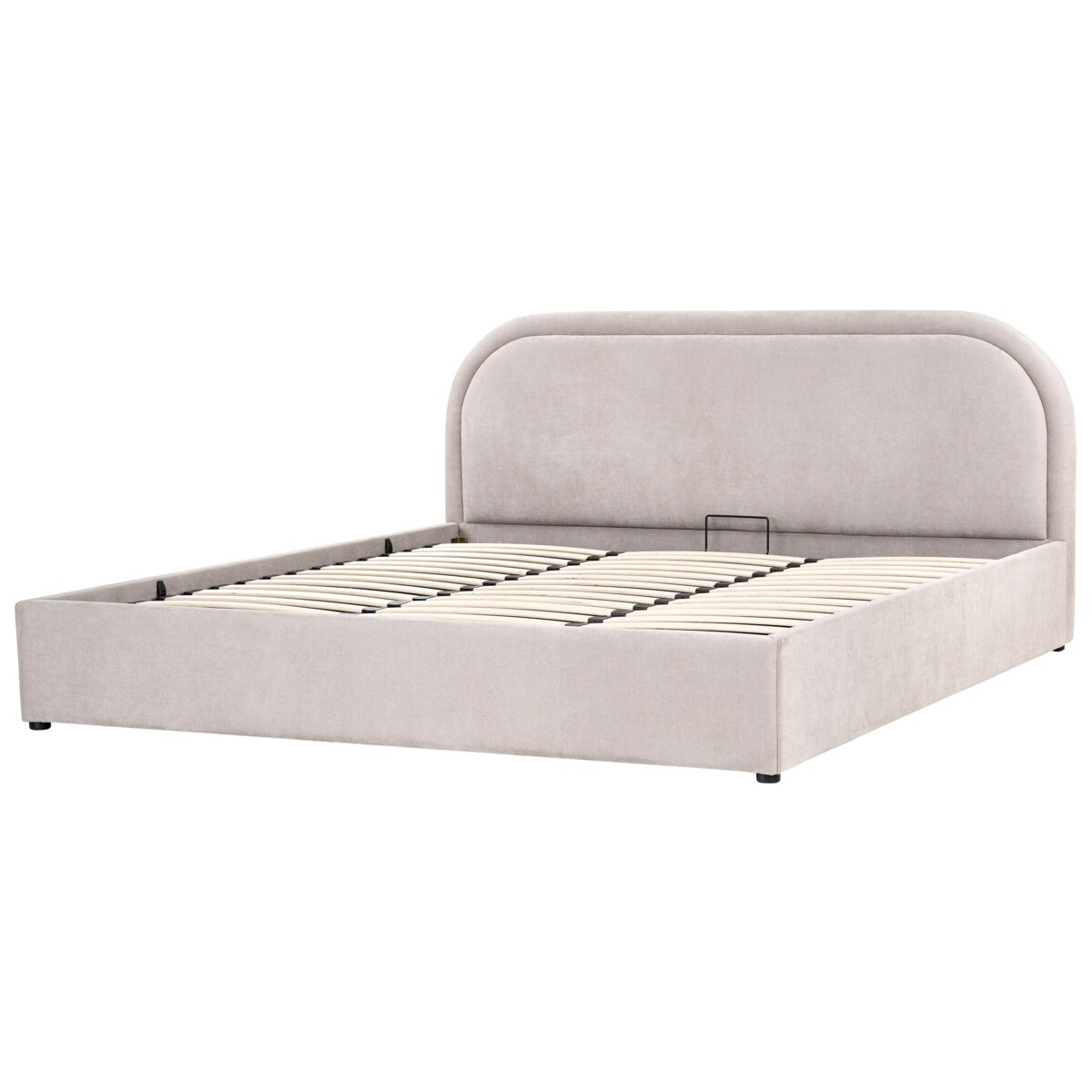 Łóżko z pojemnikiem QUILLIEN 180 x 200 cm Beżowoszary