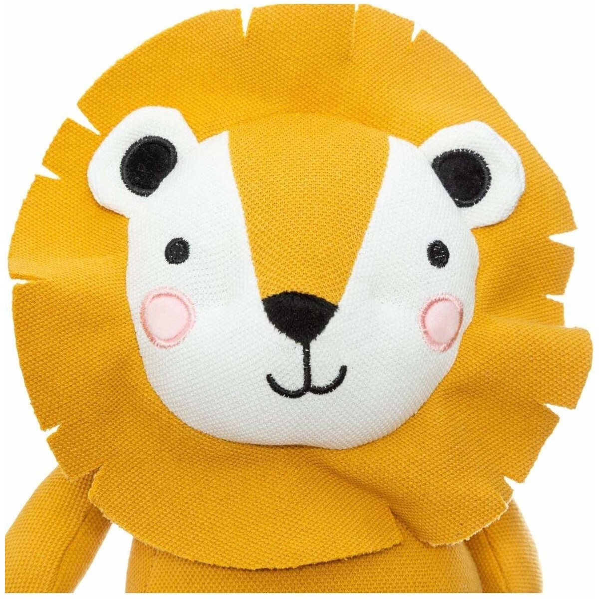 Maskotka dla dzieci LION, 41 cm, kolor musztardowy, poliester