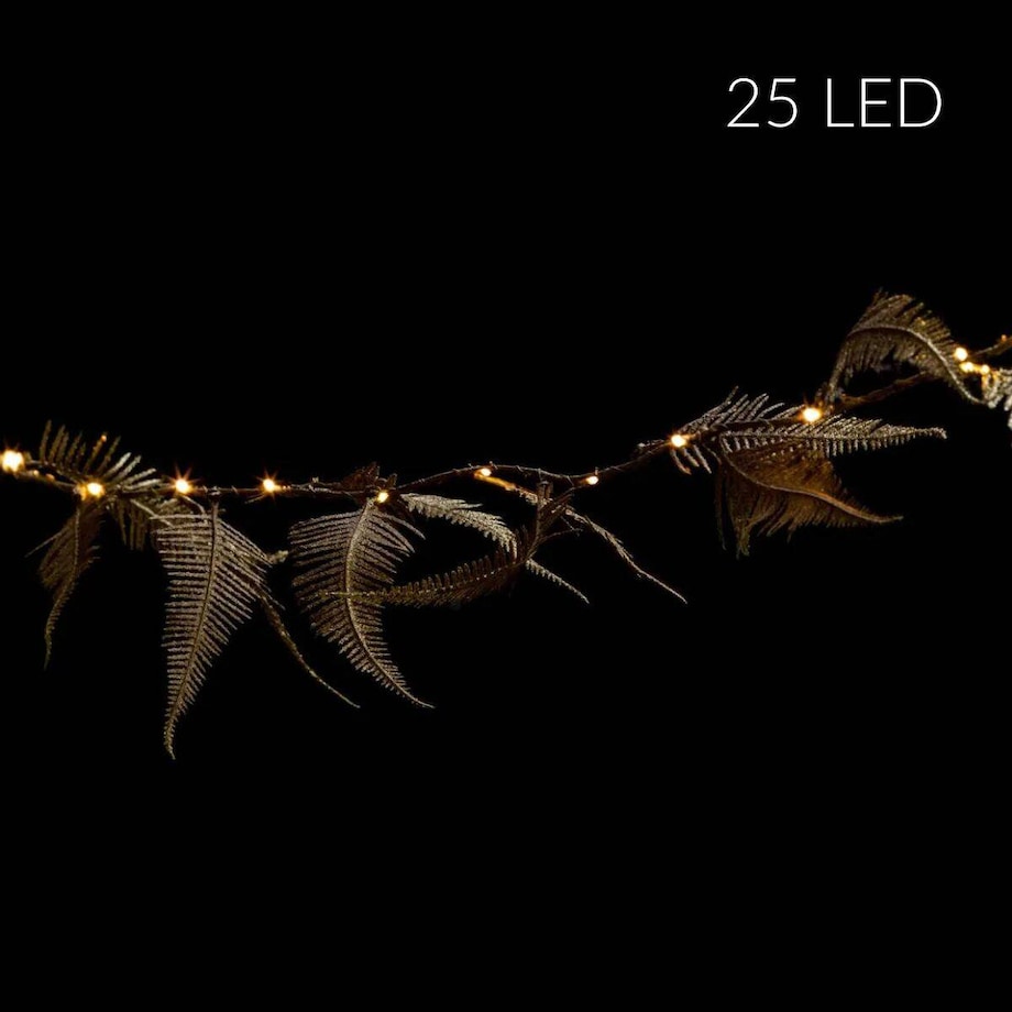 Girlanda świetlna wewnętrzna z roślinnym motywem, 25 LED