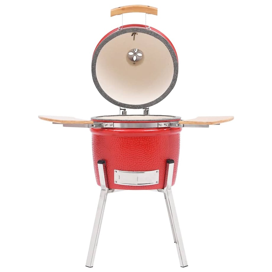 vidaXL Ceramiczny grill Kamado z wędzarnią, 33 cm