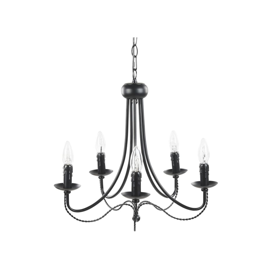 Żyrandol metalowy czarny DABUS