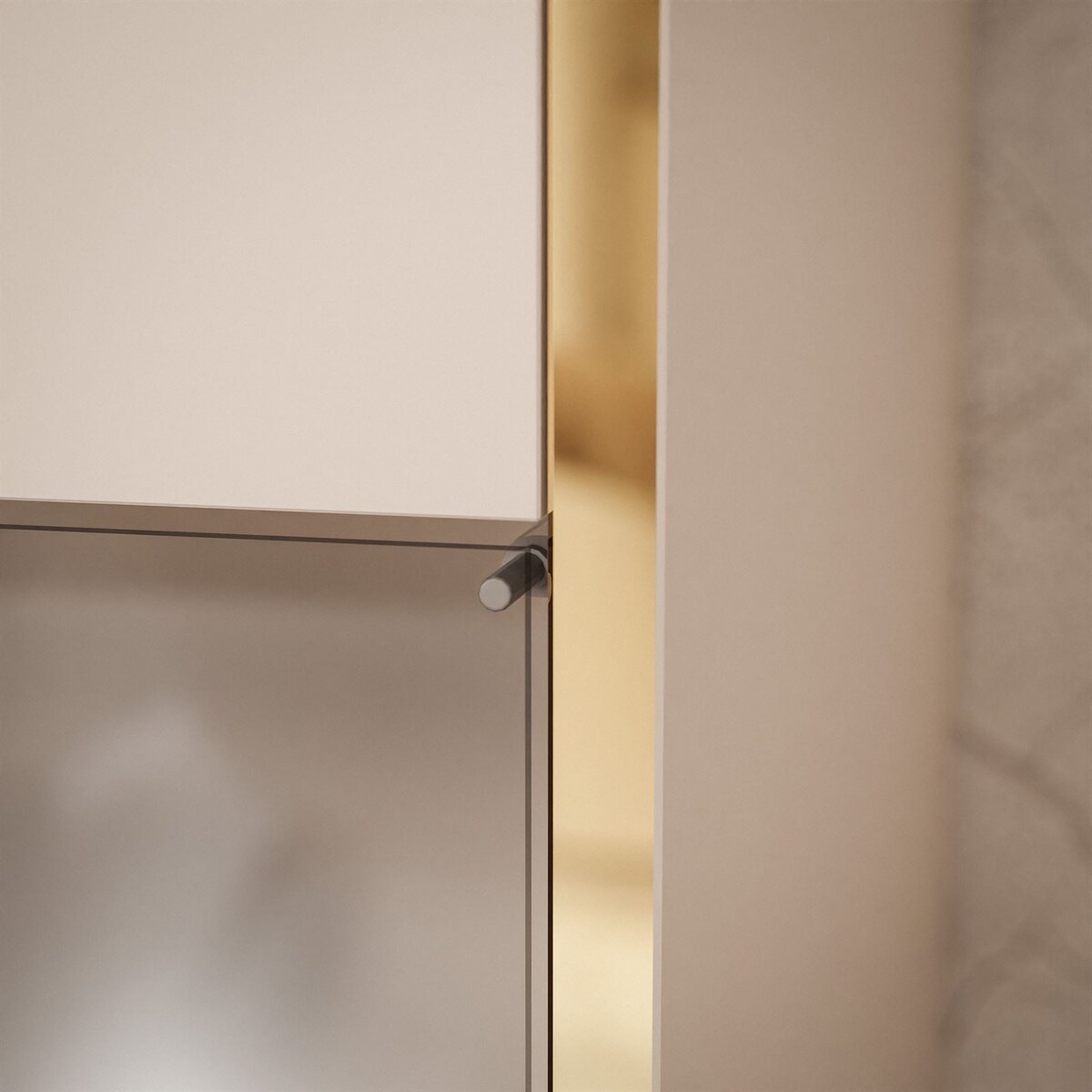 Witryna AURORA kaszmir z oświetleniem LED wisząca