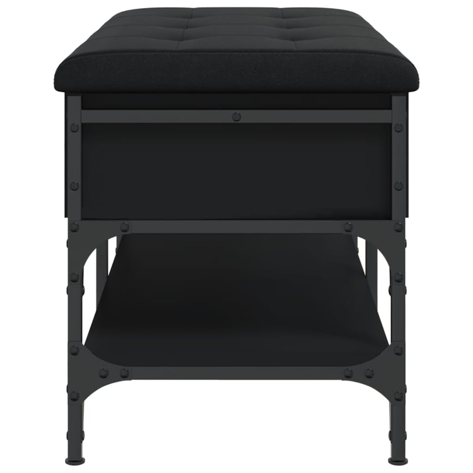 vidaXL Ławka na buty, czarna, 82x42x45 cm, materiał drewnopochodny