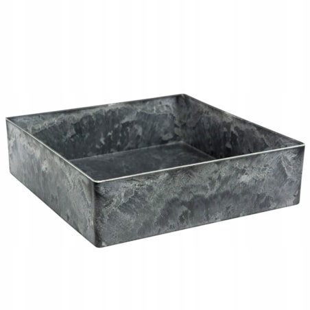 DONICZKA NA BONSAI 25x25cm KWADRATOWA NISKA PŁYTKA IMITACJA MARMURU DUŻA