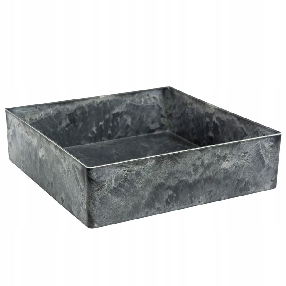DONICZKA NA BONSAI 25x25cm KWADRATOWA NISKA PŁYTKA IMITACJA MARMURU DUŻA