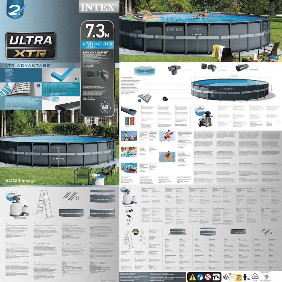 Intex Basen Ultra XTR ze stelażem, okrągły, 732x132 cm, 26340GN