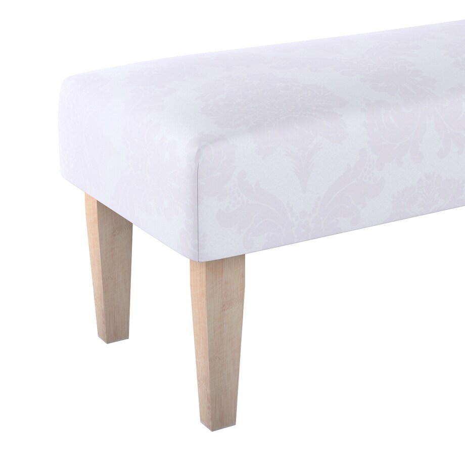 Ławka, liście akantu na białym tle , 100 x 40 x 40 cm, Damasco