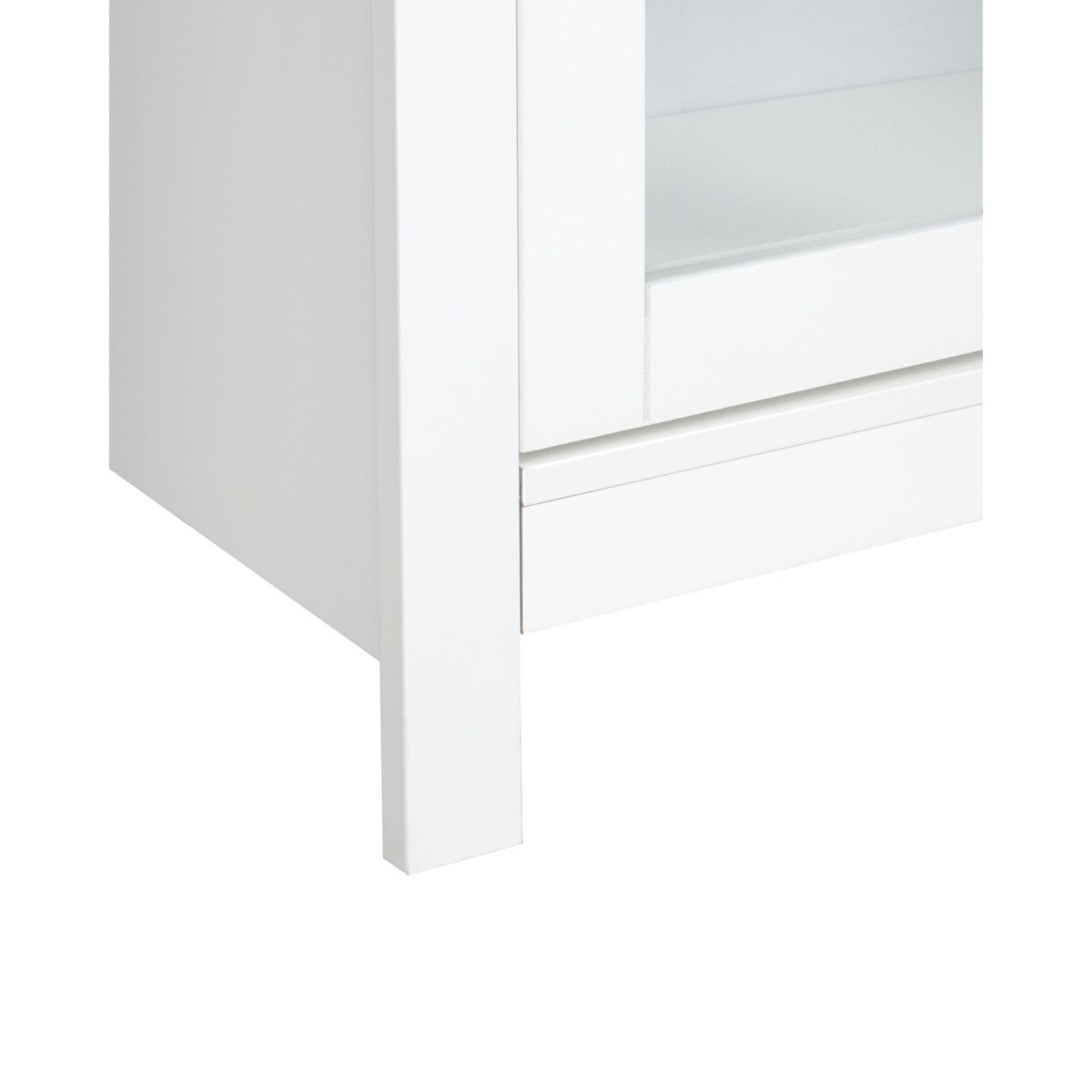 Szafka ze szklaną gablotą biała LUSBY