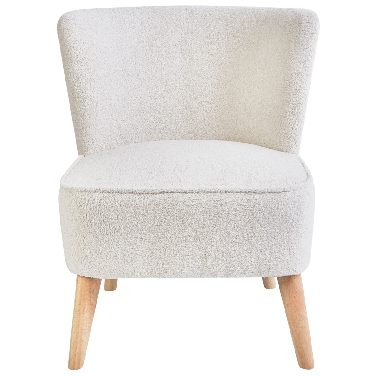 Fotel ALVEN Boucle Złamana biel