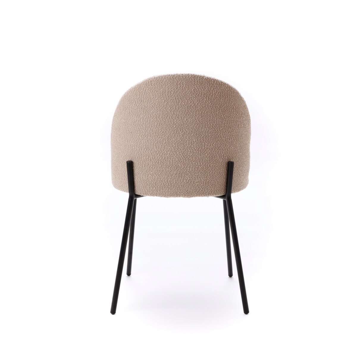 ZESTAW 4 SZTUK Krzesła TESSAR Szary-beż Czarny Tapicerowane SALON JADALNIS