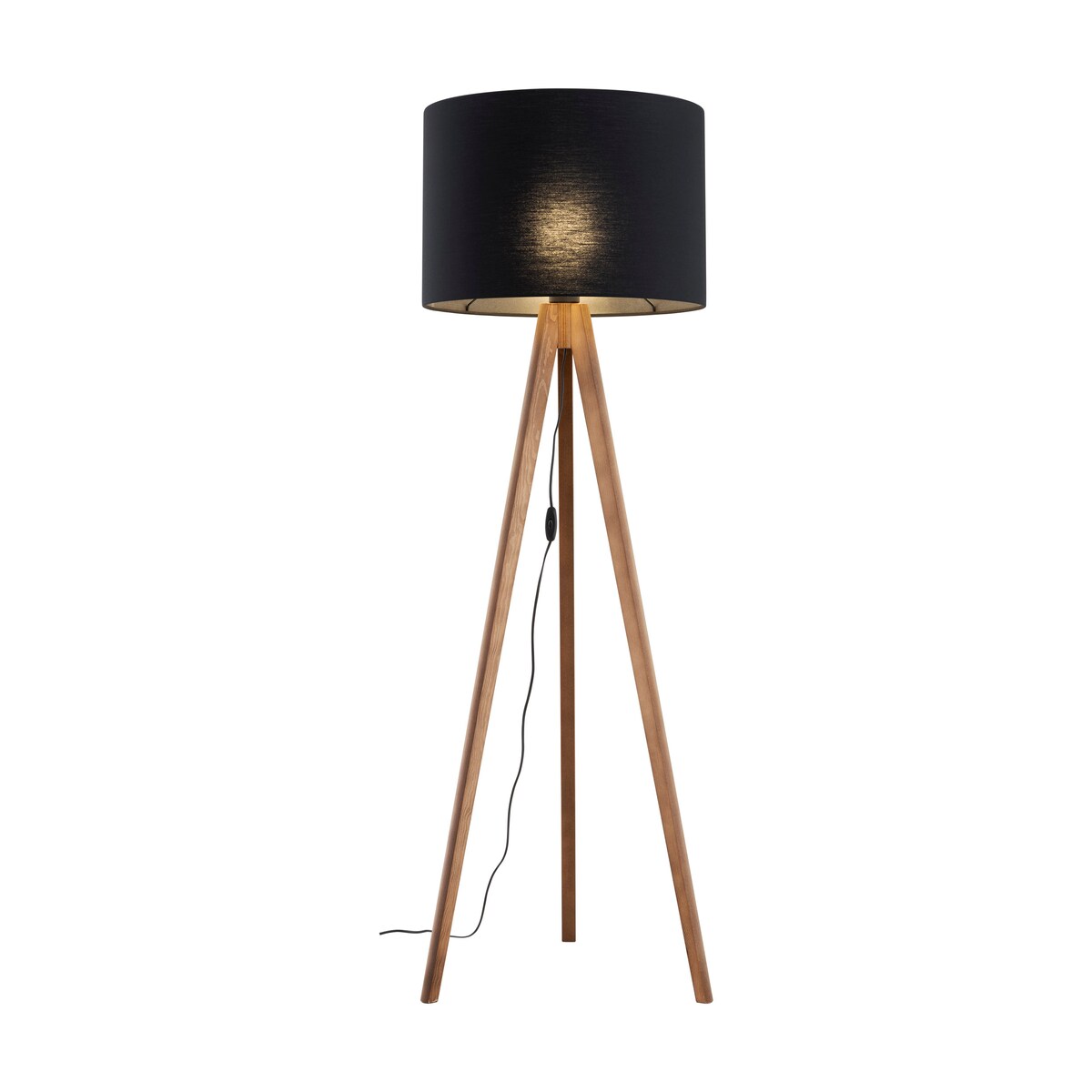 Lampa podłogowa TK Lighting GRAND ORZECH 16005 E27 czarno-brązowa 145 cm do salonu i czytania