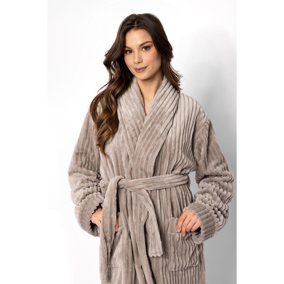 Szlafrok One And Only Long Beige Beige, XXL