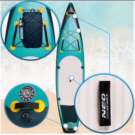 Deska SUP do pływania pompowana Paddle Reefbreak 350cm Neo-Sport ZESTAW