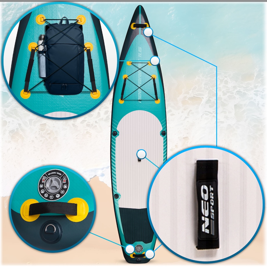 Deska SUP do pływania pompowana Paddle Reefbreak 350cm Neo-Sport ZESTAW