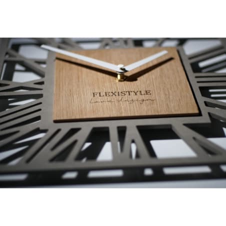 Zegar ścienny Loft Piccolo Kwadratowy dębowy 30cm