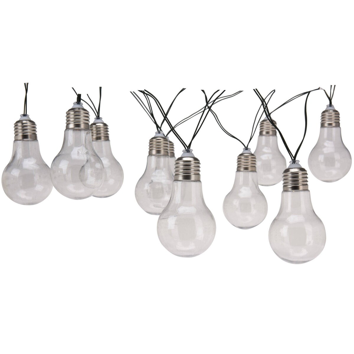 Girlanda ogrodowa PARTY, solarna, 10 lampek w kształcie żarówki