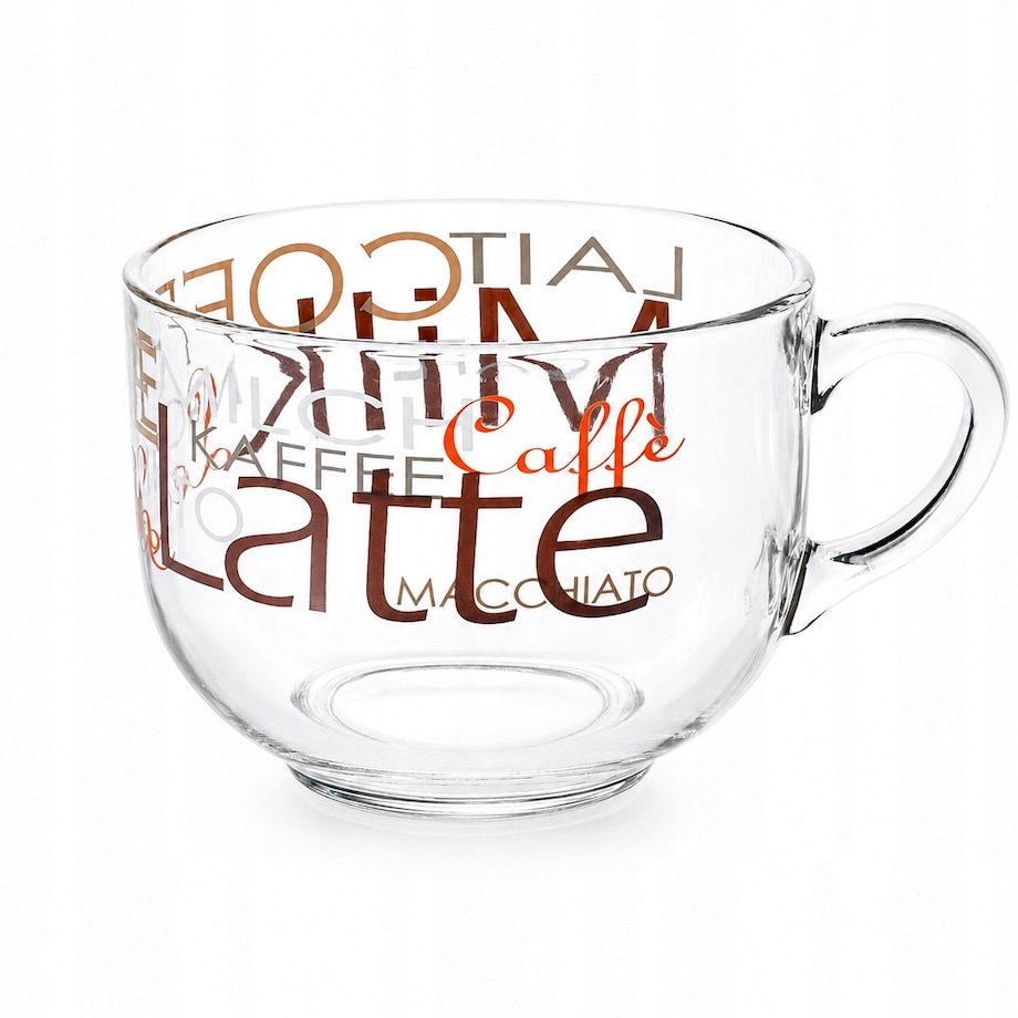 Filiżanka szklanka duży szklany kubek 700 ml na napoje kawę jumbo tazzone